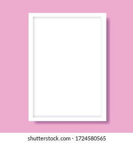 Blank vertical photo frame. Vector graphics are good for social media, photo printing, etc.