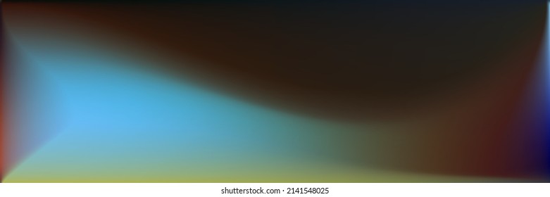 Blank Vibrant Neon Smooth Surface Illustration. Vivid Natural Wavy Gradient Mesh. Bright  Water Trendy Background. Multicolor Color Wavy Gradient Mesh. Dark Sea Smooth Surface Backdrop.
