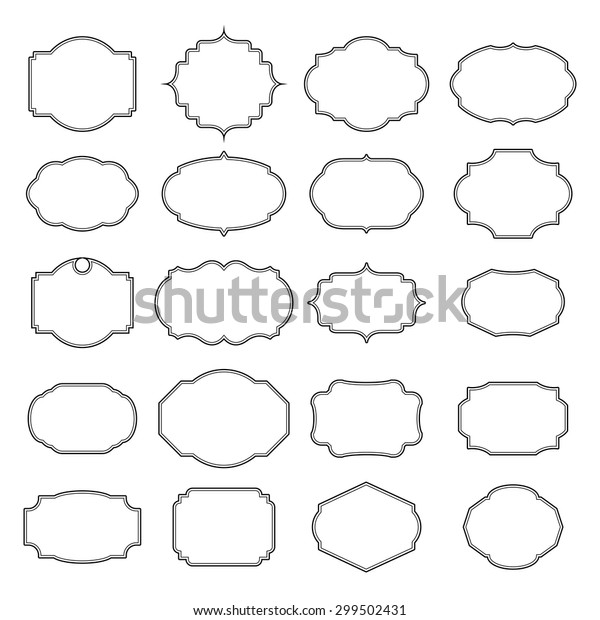 Blank Vintage Frame Vector Illustration Stock Vector (Royalty Free ...