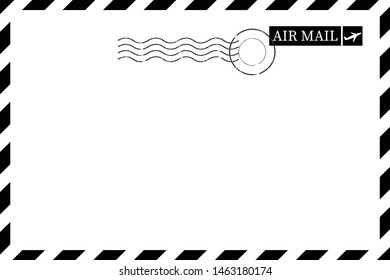 Blank vintage post card template with stamp.vector illustration