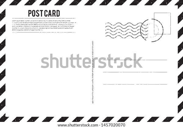 Modele De Carte Postale Vintage Vierge Image Vectorielle De Stock Libre De Droits Modele De Carte Postale Vintage Vierge Image Vectorielle De Stock Libre De Droits