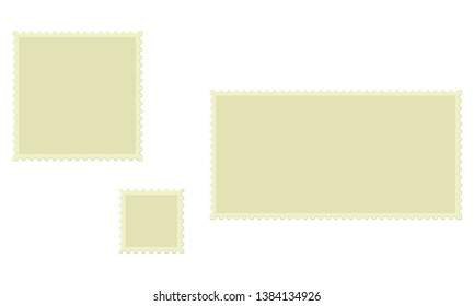 Blank vintage postage stamps vector icon isolated on white background.