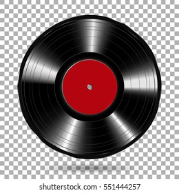 Blank vinyl record on isolate background, vector illustration EPS10