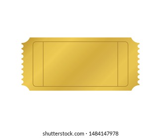 Blank VIP Golden Ticket Vector