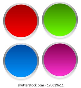Blank vivid circles vector illustration.