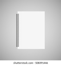 
Blank wall calendar, realistic white sheet of paper on a gray background is insulated. stylish vector illustration for your design