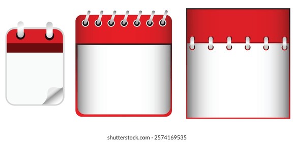 Blank wall calendar with soft shadow, card for your design. Mock up, vector illustration on transparent backgroung . 3d Calender vector illustration