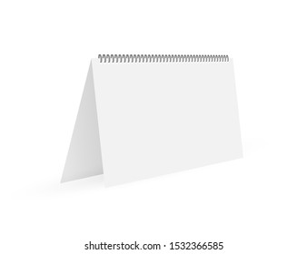 Blank wall calendar with spring. Vector illustration.