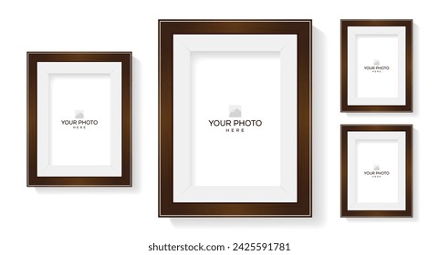 Marco de fotos de decoración colgante de pared en blanco 