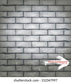 Blank wall of white brick with light in the middle