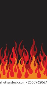 Blank wallpaper illustration of burning fire