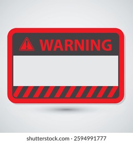 Blank warning sign template design