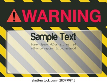Blank Warning Sign vector background