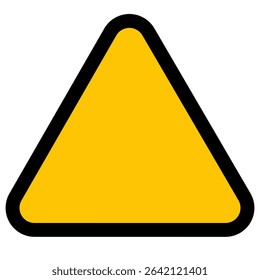 Blank Warning Triangle Sign. Empty Caution Symbol. Yellow Danger Sign Template