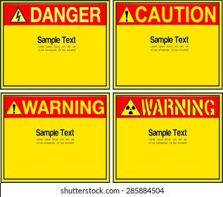 Blank Warning a variety of styles vector background