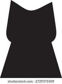 Symbol für einen leeren Katzenkrieger einzeln auf weißem Hintergrund. Einfaches Emblem-Design, ideal für Fantasy-Clans, Rollenspiel-Communities, Abzeichen, Logos und kreative Storytelling-Projekte.