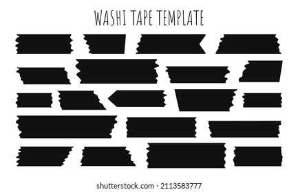 Blank Washi Tape Template for decorating festive patterns