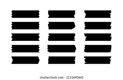 Blank Washi Tape. Vector Illustration of Decorative Pattern Tapes Isolated on White Background Graphic Design Template. For Gift and Other Creative Needs