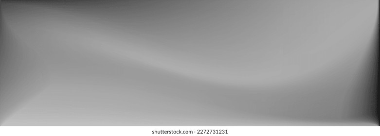 Blank Water Wavy Gradient Mesh. Silver  Gray Original Background. Black and white Monochromatic Modern Design Backdrop. Metallic Wavy Gradient Mesh. Grey Smooth Surface Illustration.