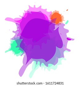 Blank watercolor splash design vector eps 10