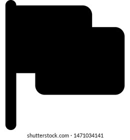Blank waving flag isolated on a white background