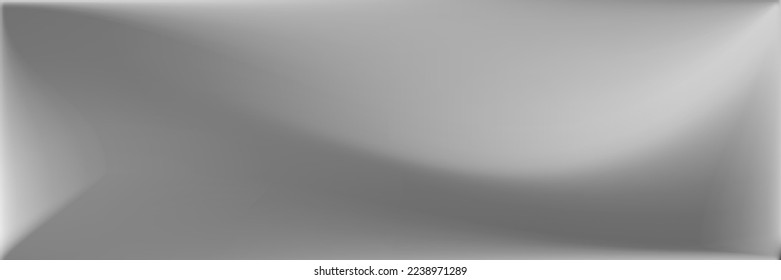 Blank Wavy Gradient Mesh. Black and white  Silver Office Background. Alluminium Blurred Texture Illustration. Gray Metallic Smooth Surface Backdrop. Grey Natural Wavy Gradient Mesh.