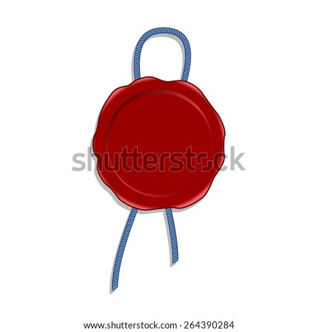 Blank wax stamp with cord