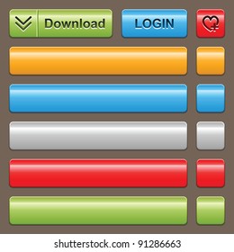 blank web 2.0 button on dark background