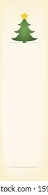 The blank web banner with Christmas tree / Christmas banner with stitched tree / The Christmas banner