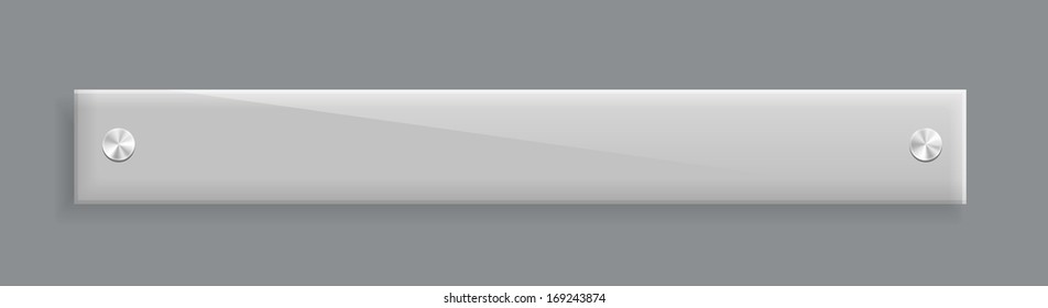 The blank web banner with glass effect and two mount buttons / Web banner template / The leader board