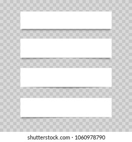 Blank of web banner on transparent background. Vector