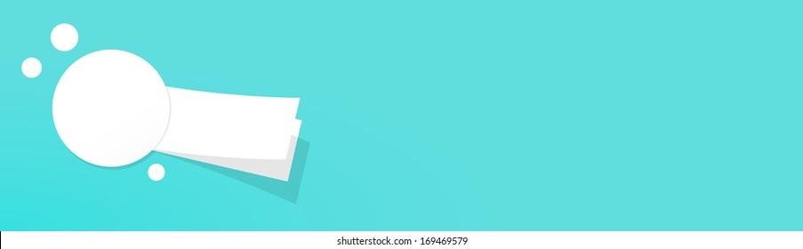 The blank web banner with blank paper tag / Web banner with tag / The leader board