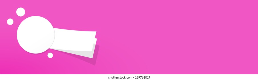 The blank web banner with blank paper tag / Web banner with tag / The leader board