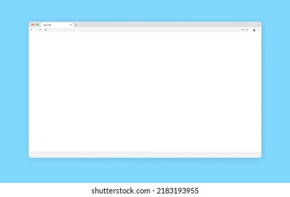 Blank Web Browser Window - Empty Website Generic Unbranded Frame In Realistic Vector Illustration