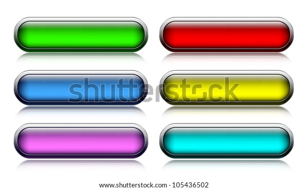 Blank Web Buttons Stock Vector Royalty Free