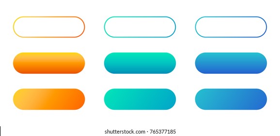 Blank web buttons. Vector icons