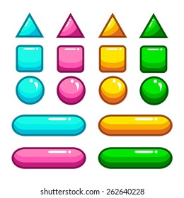 Blank web buttons. Vector illustration