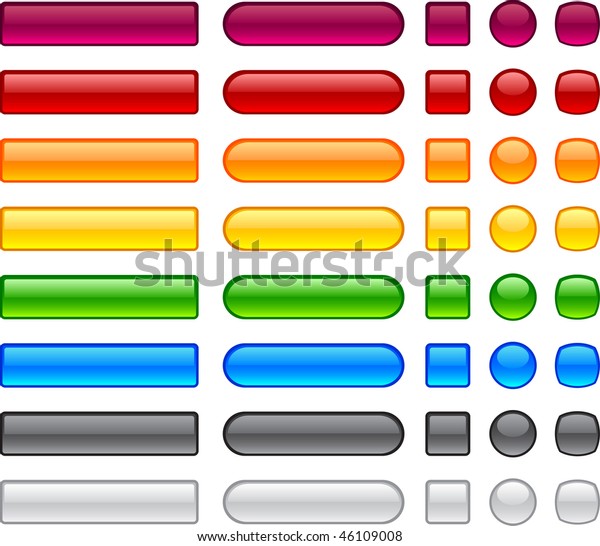 Blank Web Buttons Vector Illustration Stock Vector (Royalty Free ...