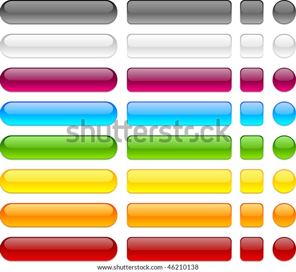 Blank Web Buttons Vector Illustration Stock Vector (Royalty Free) 46210138