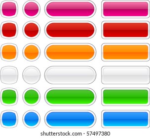 Blank Web Glossy Buttons Vector Stock Vector (Royalty Free) 57497380 ...