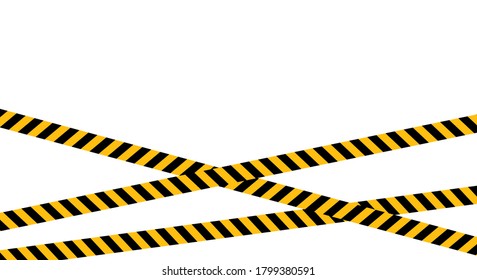 Blank web page covered with yellow tape.