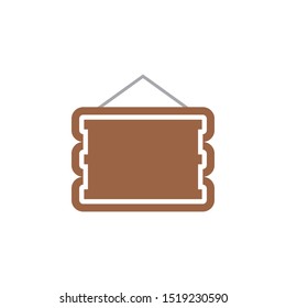 Blank western sign board graphic design template