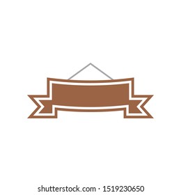 Blank western sign board graphic design template