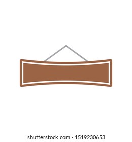 Blank western sign board graphic design template