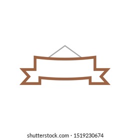 Blank western sign board graphic design template