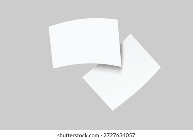 Leeres weißes A4-Flyer-Mockup auf Hintergrund. Professionelles, minimalistisches Papier für Corporate Branding, Poster Design, Flyer, Postkarte, Broschüre, Flyer oder Einladung und Geschäftspräsentation