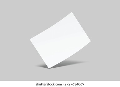 Leeres weißes A4-Flyer-Mockup auf Hintergrund. Professionelles, minimalistisches Papier für Corporate Branding, Poster Design, Flyer, Postkarte, Broschüre, Flyer oder Einladung und Geschäftspräsentation