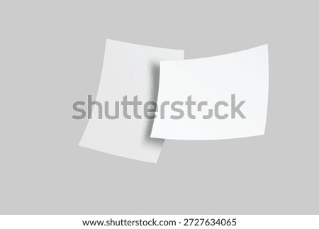 Blank white A4 flyer mockup on background. Professional minimalist paper stationery for corporate branding, poster design, flyer, postcard, brochure, flier or invitation and business presentation