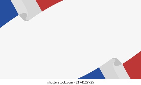 plantilla de fondo blanco en blanco en blanco con bandera francesa adecuada para el diseño de un día importante en francés