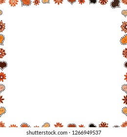 Blank white, beige and orange square cadre rectangle label elegant sketches painted by hands scribble border. Seamless. Vector. Hand drawn frames. Vintage doodle sketch picture frame doodle labels.